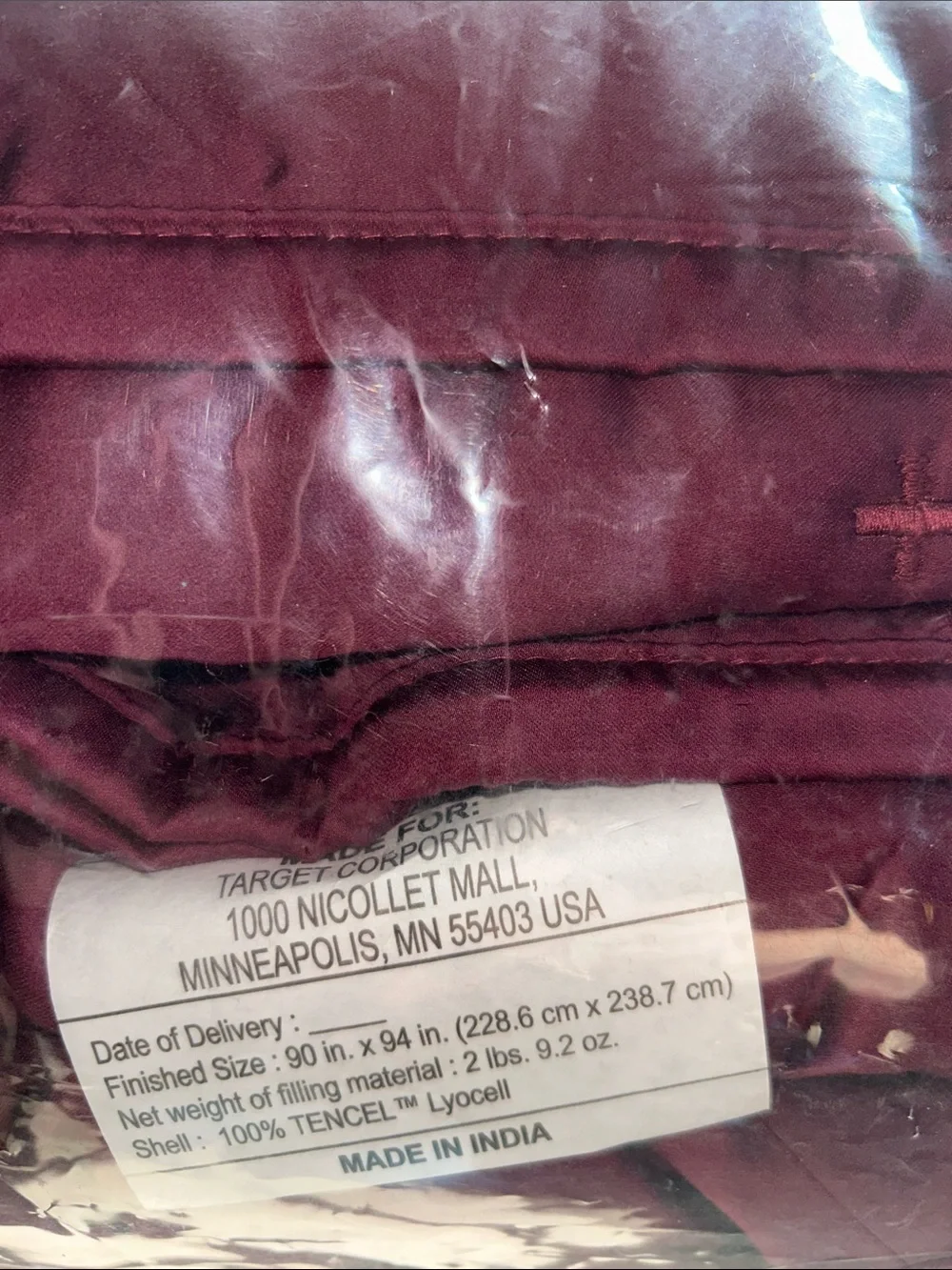 Threshold F/Q TencelComforter & Sham Set - Wine Red